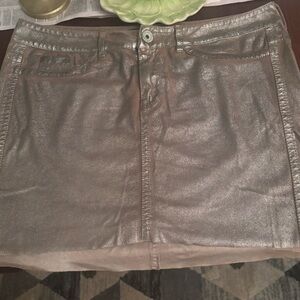 Guess Shimmering Metallic Mini Skirt